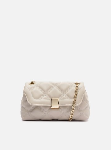 Bolsa Tiracolo Branca Matelassê Pequena Corrente