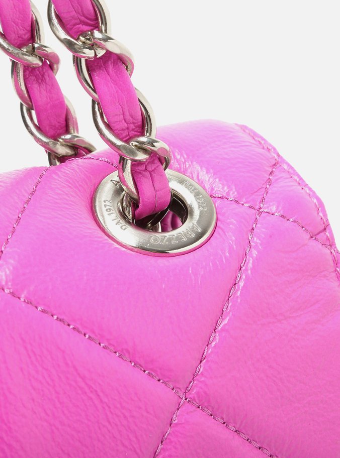 Bolsa Tiracolo Rosa Pink Couro Mizz Média