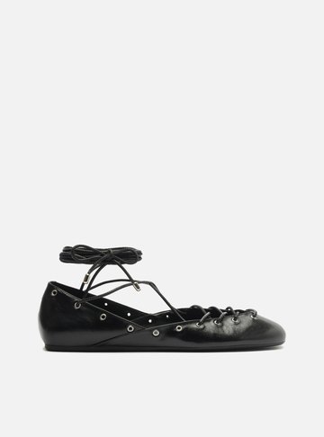 Sapatilha Ballerina Preta Amarração