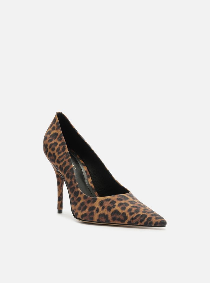 Scarpin Animal Print Salto Alto Bico Fino