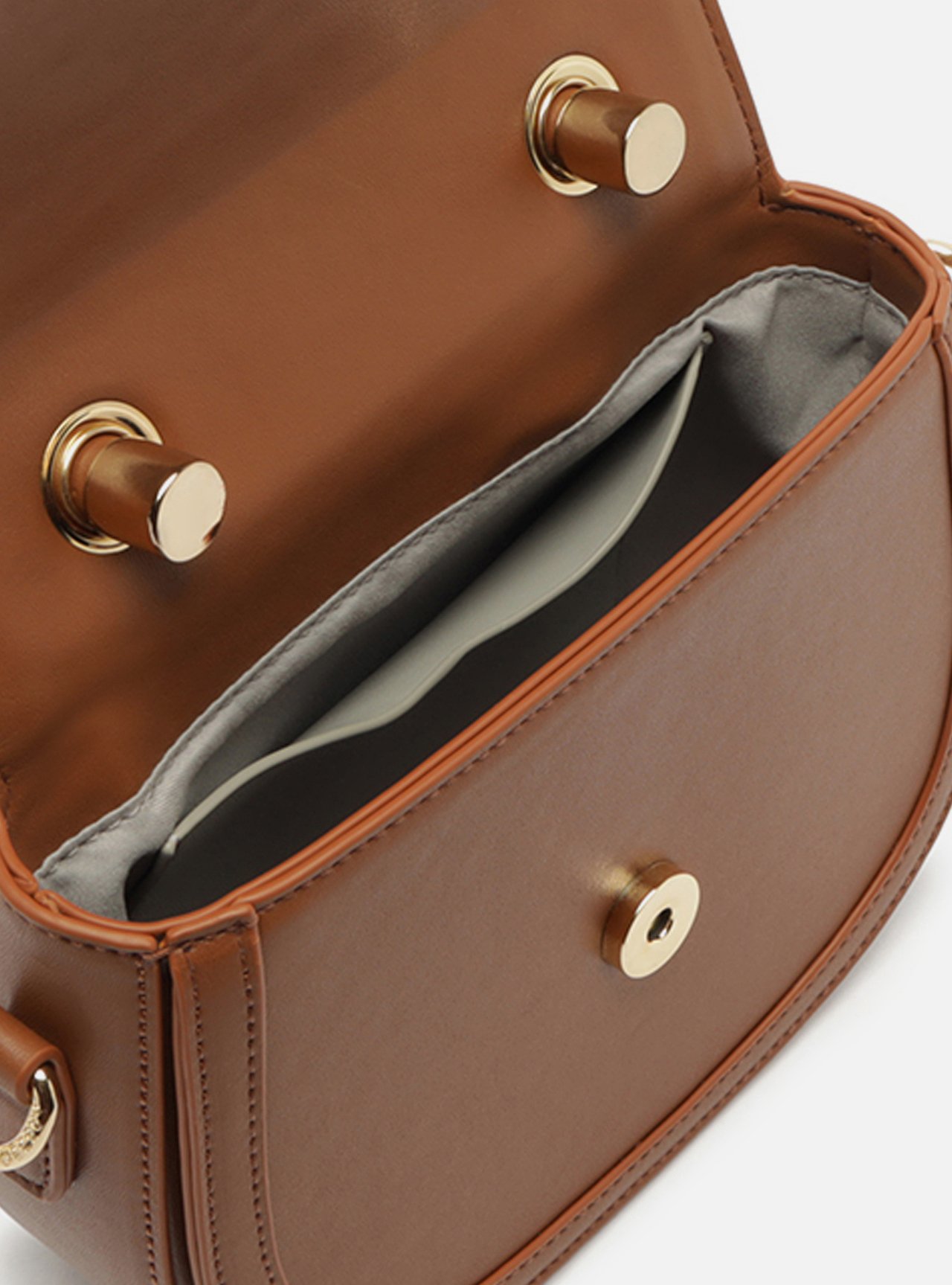 Bolsa Tiracolo Caramelo Natural Pequena Linho — foto 4