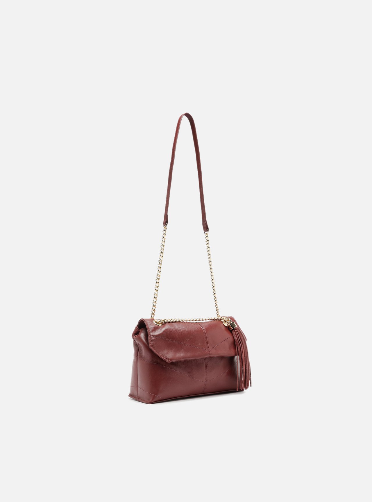 Bolsa Tiracolo Vermelha Couro Ísis Pequena — foto 5