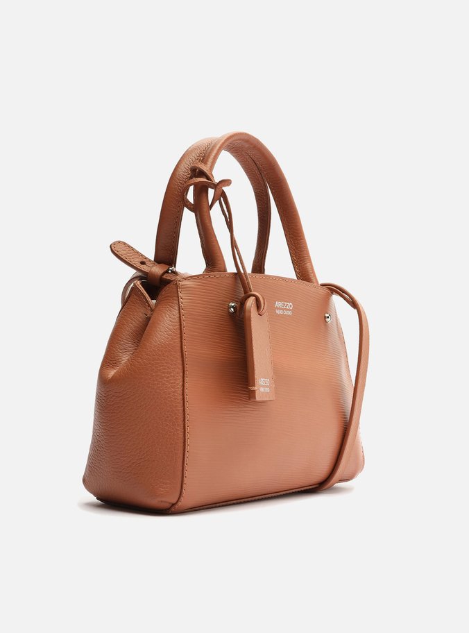 Bolsa Tote Marrom Couro Bella Pequena