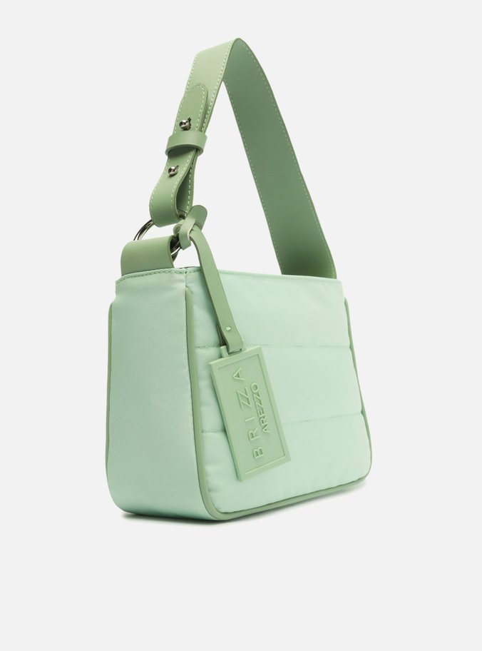 Bolsa Hobo Verde Nylon Pequena Brizza