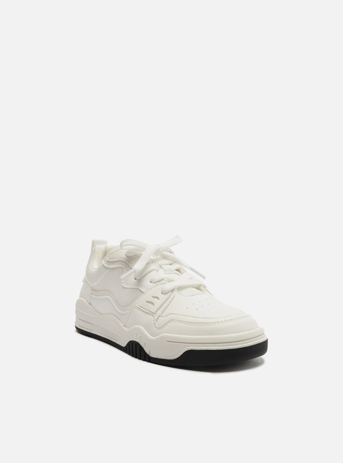 Tênis Branco Multimaterial Amarração Street