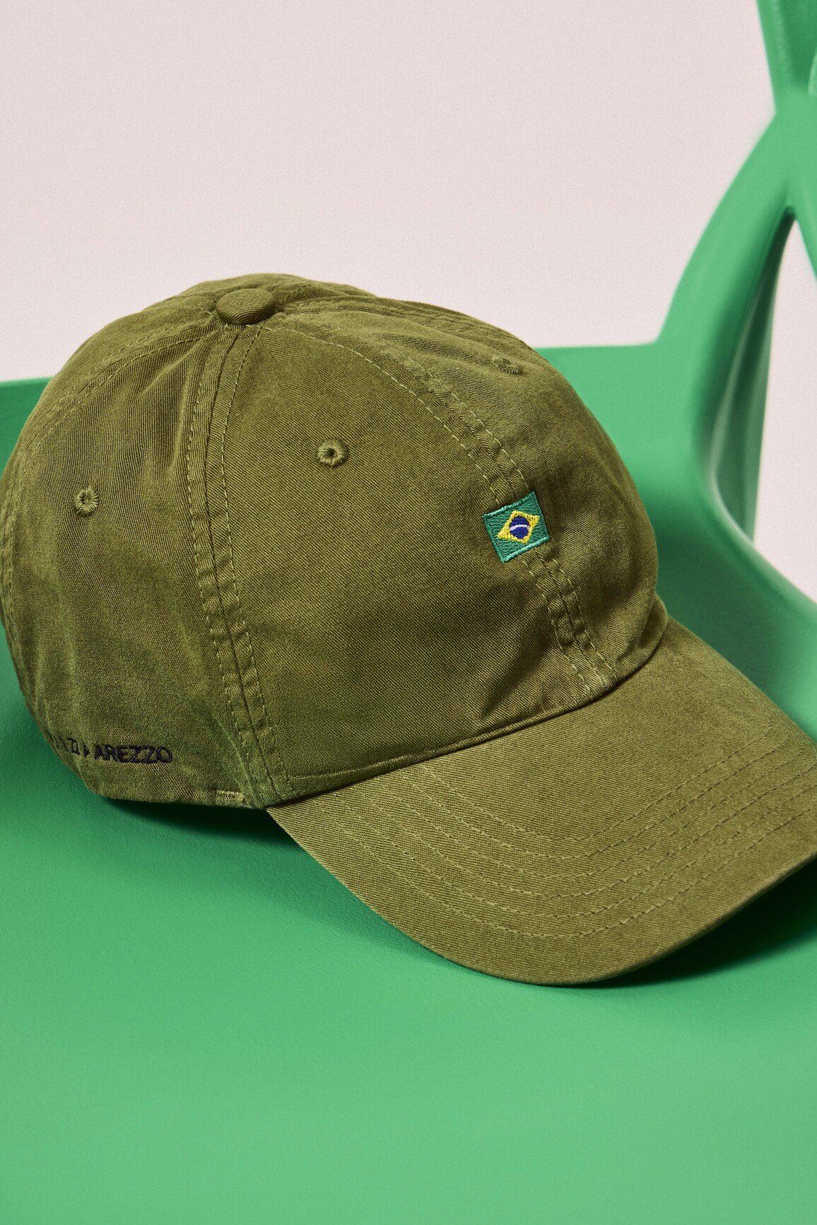 Boné Verde Bordado Bandeira Brizza — foto 5