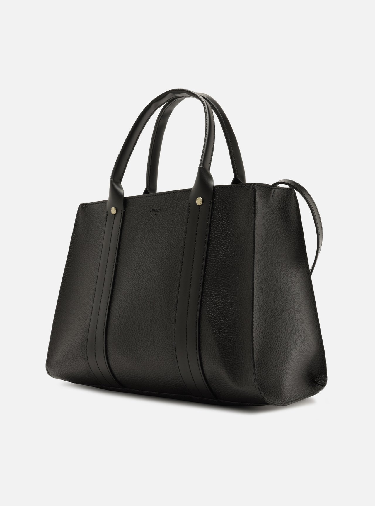 Bolsa Tote Preta Grande Granulada — foto 2