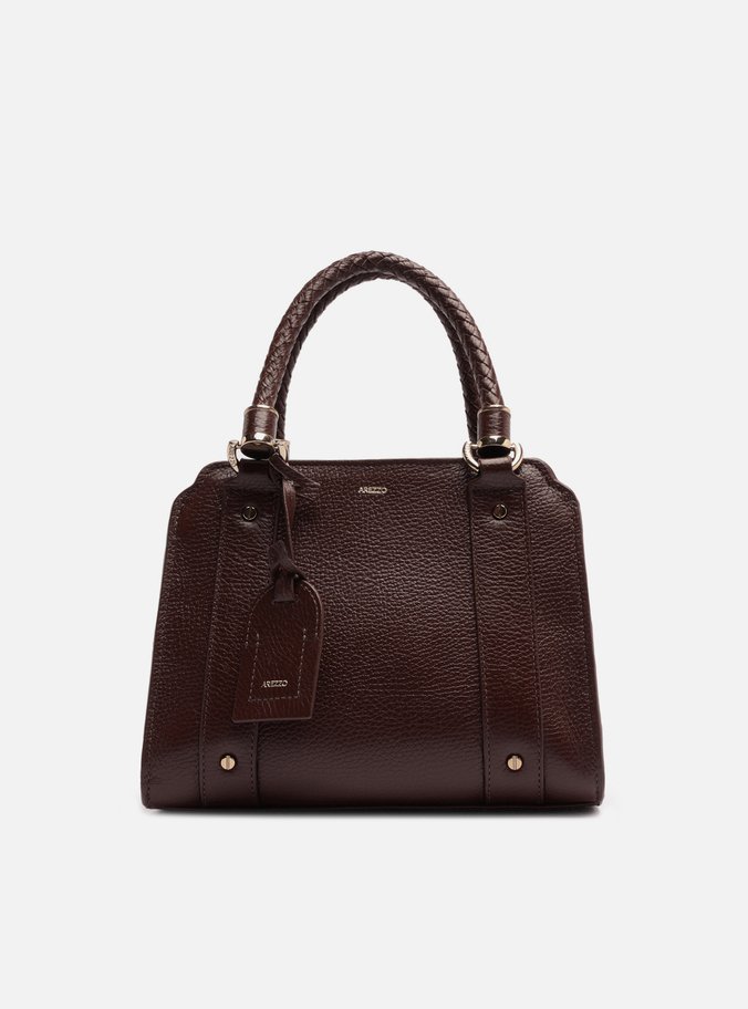 Bolsa Tote Marrom Couro Piazza Média
