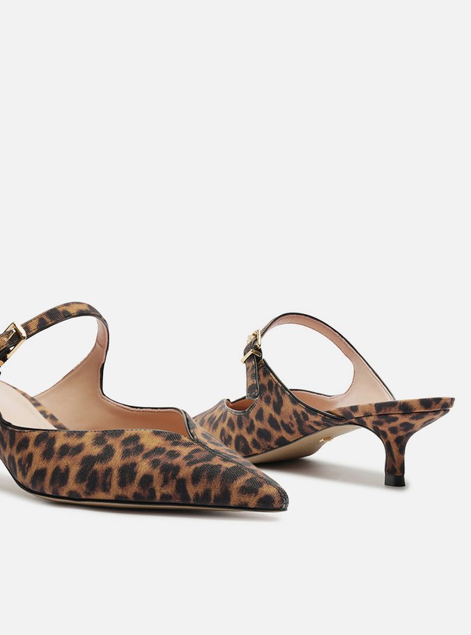 Mule Animal Print Bico Fino Boneca