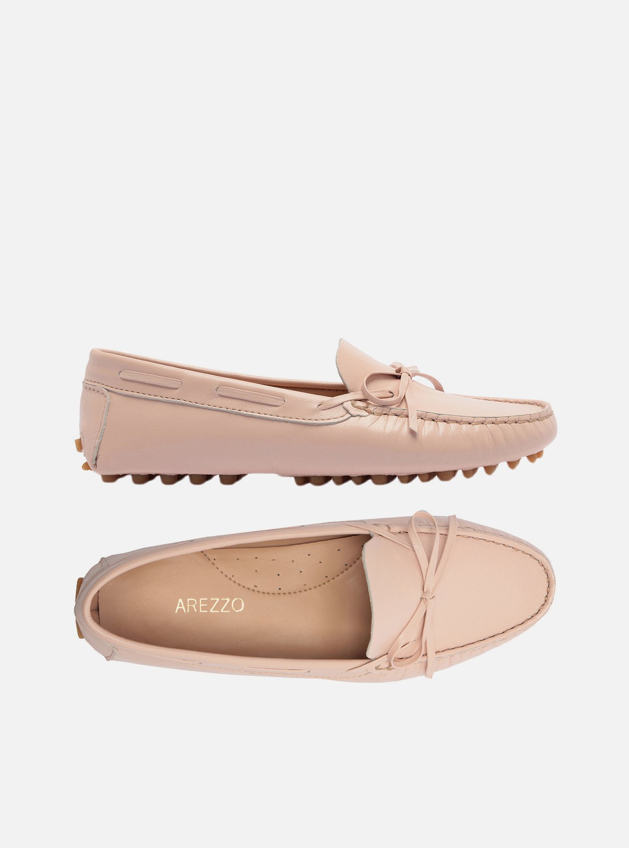 Mocassim Rosa Couro Sola Emborrachada Retrô — foto 5