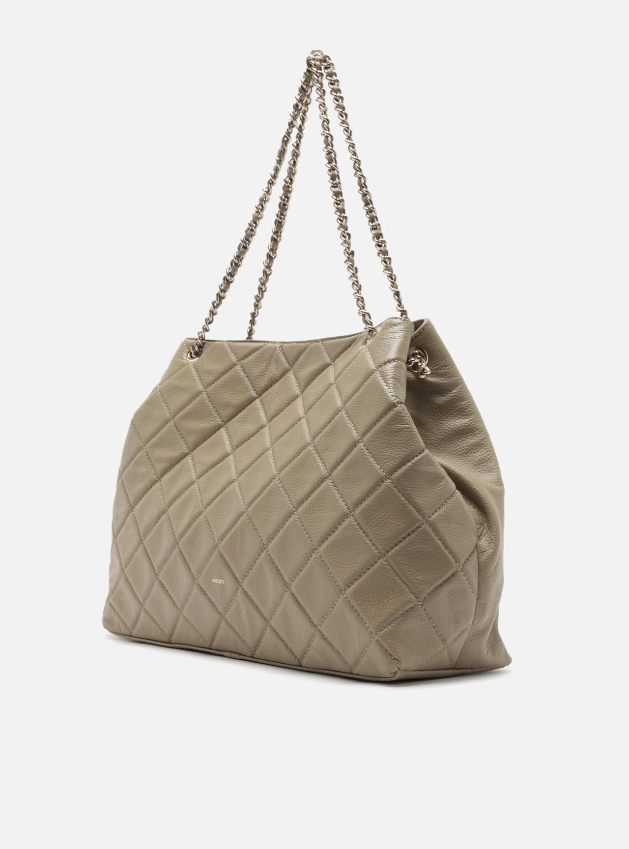 Bolsa Tote Cinza Couro Matelassê Gab Grande — foto 2