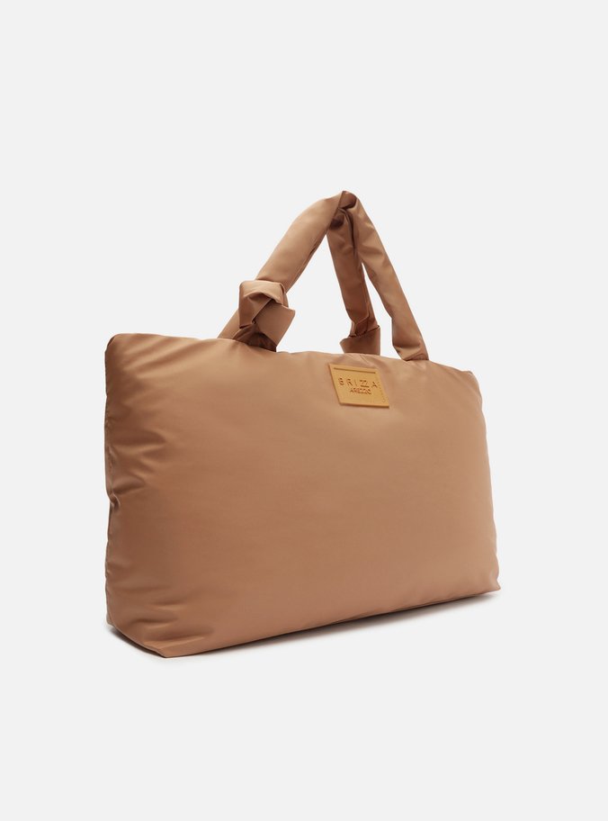 Bolsa Shopping Marrom Nylon Bella Grande