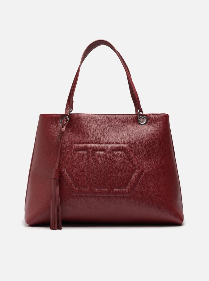 Bolsa Shopping Bordô Média Franja
