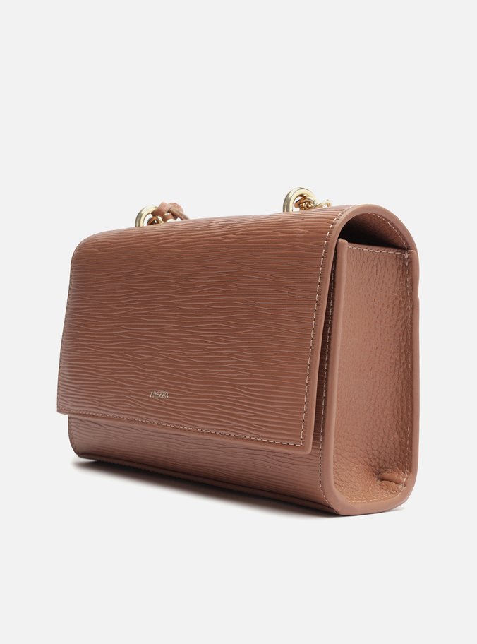 Bolsa Tiracolo Rosa Couro Abraccio Pequena