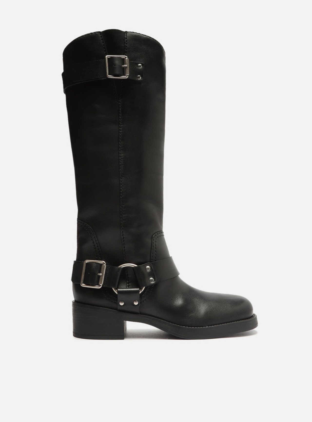 Bota cano 2025 longo com fivela