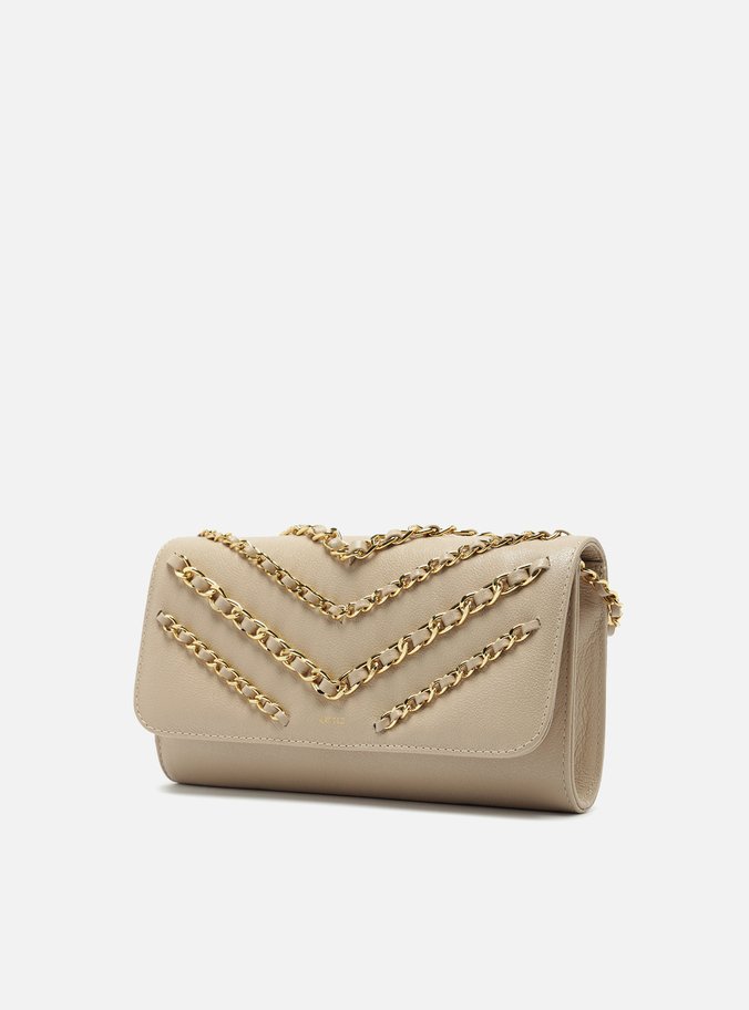 Bolsa Tiracolo Couro Nude Média