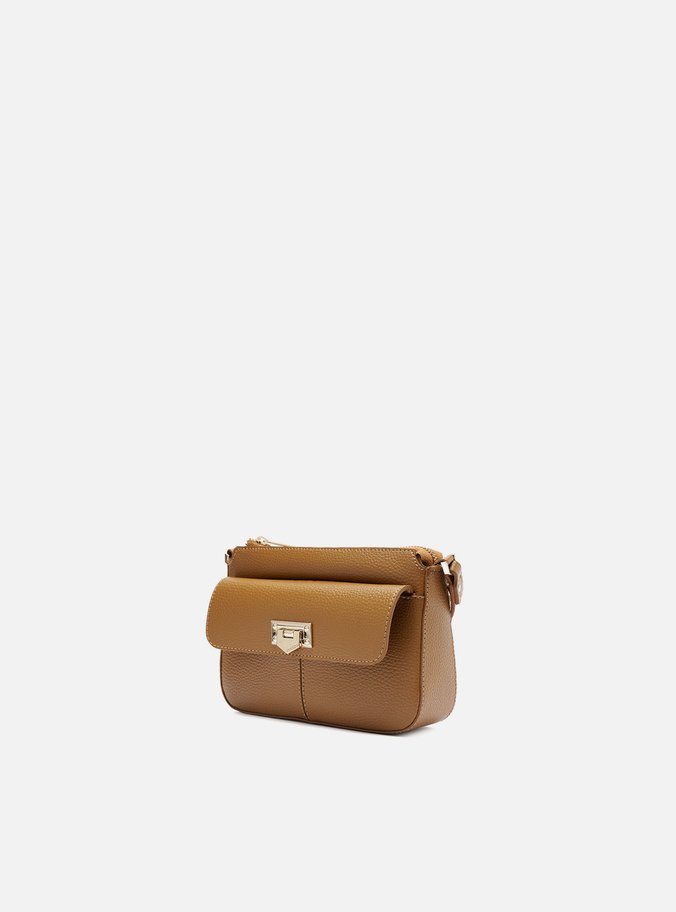 Bolsa Tiracolo Caramelo Pequena Encaixe Metal