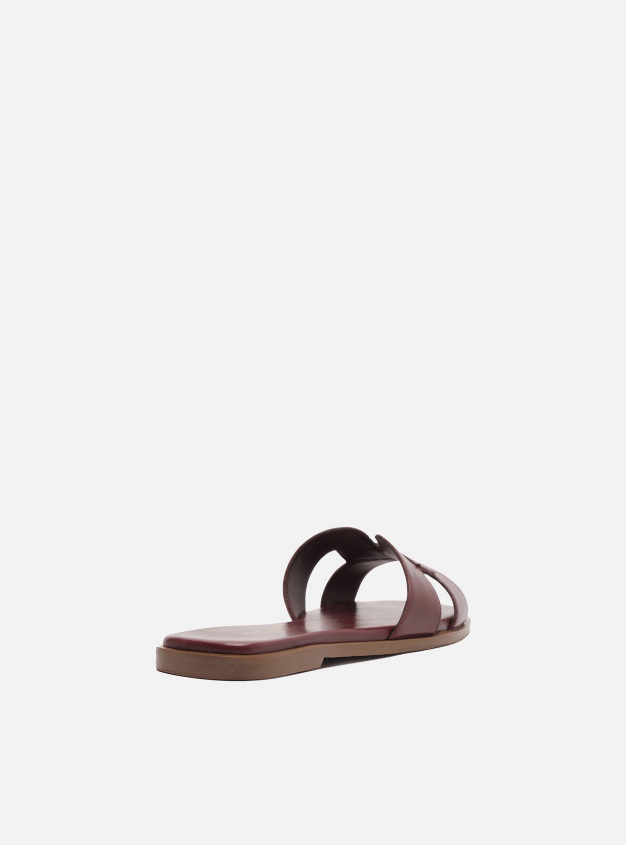 Rasteira Vermelha Couro Tira Vazada — foto 3