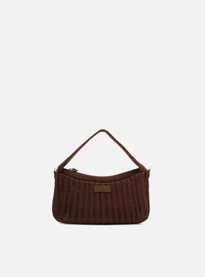 Bolsa Tiracolo Crochê Marrom Pequena