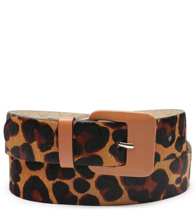 Cinto Animal Print Pelo Onça
