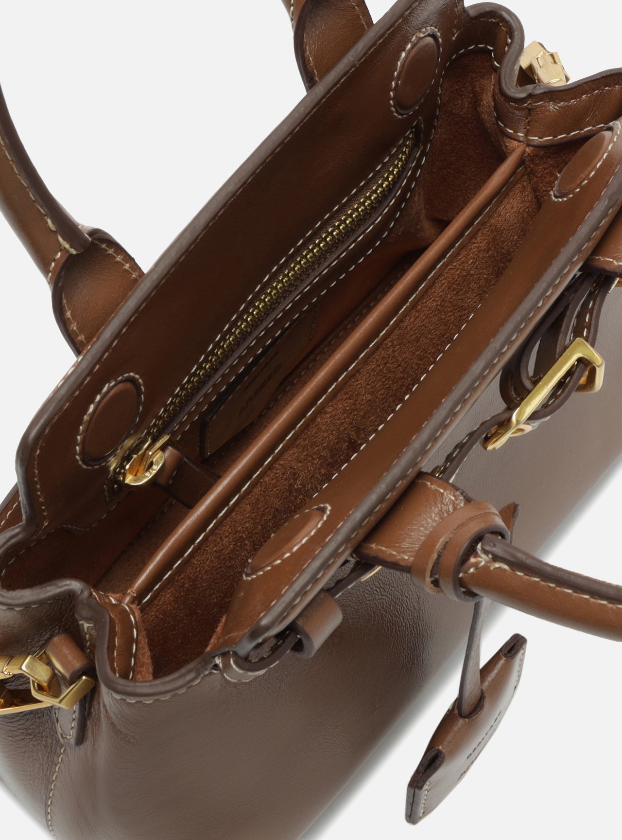 Bolsa Tote Marrom Couro Pequena Bag Charm Victória — foto 4