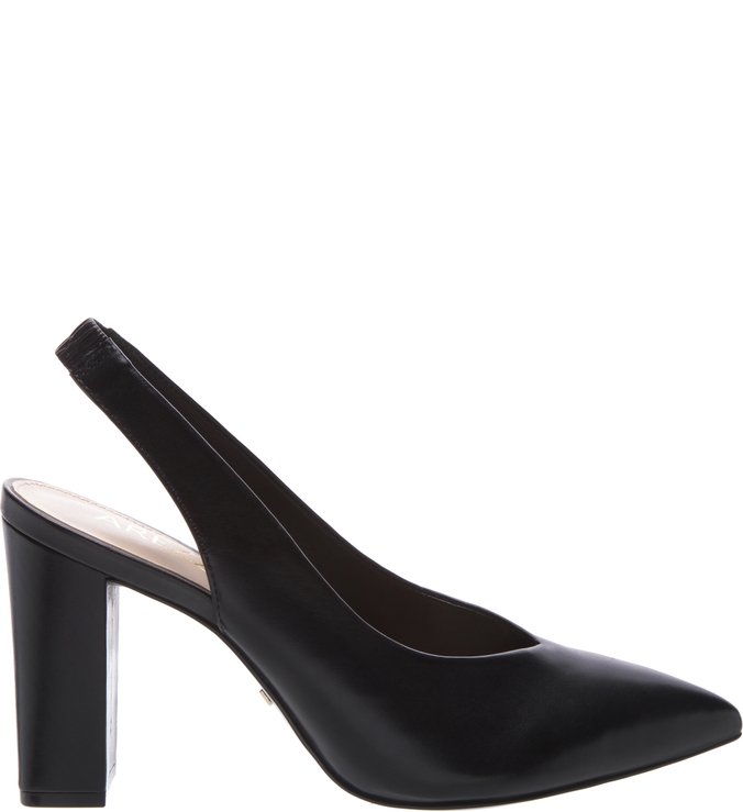 Scarpin Couro Slingback Urban Preto