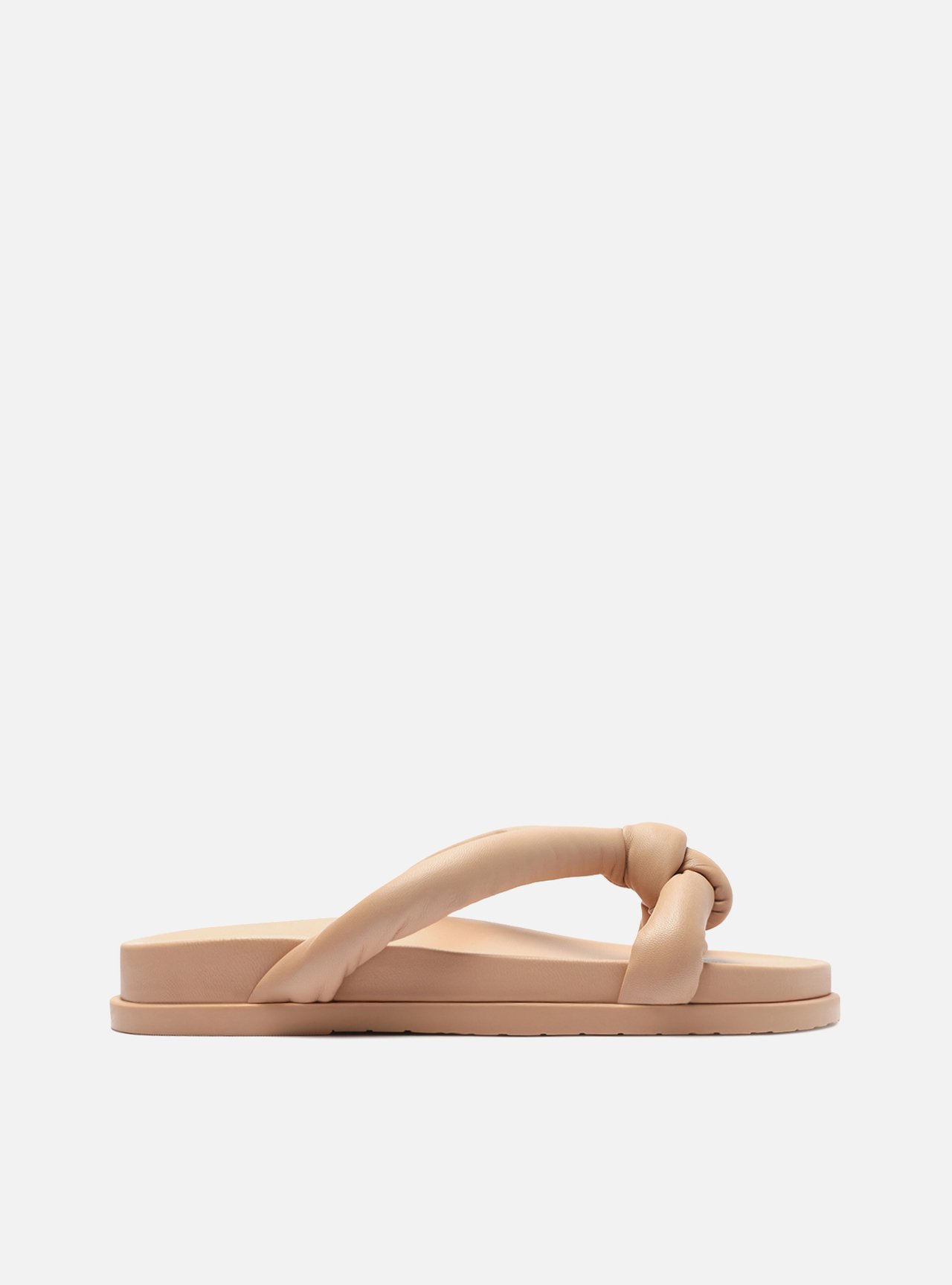 Sandália Papete Nude Flatform Nó — foto 1