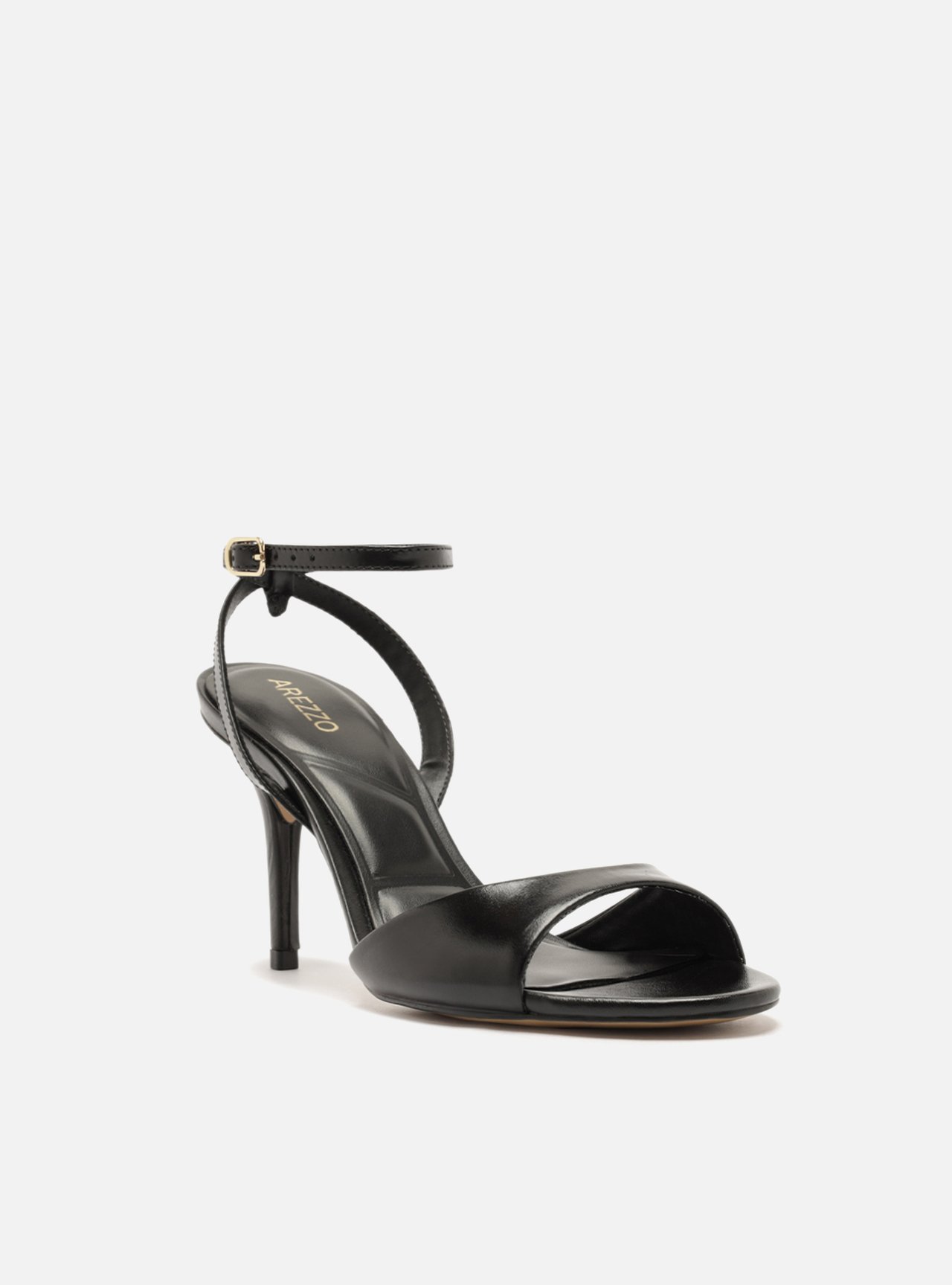 Scarpin Preto Couro Salto Fino — foto 2