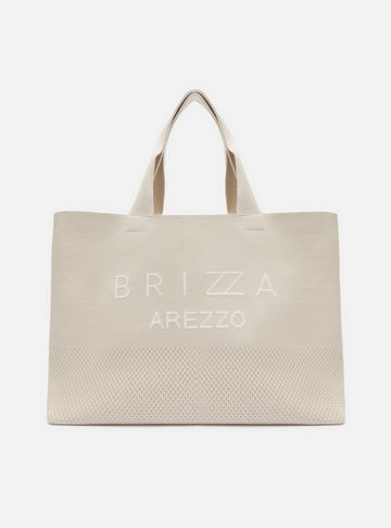 Bolsa Shopping Cinza Crochê Prado Grande