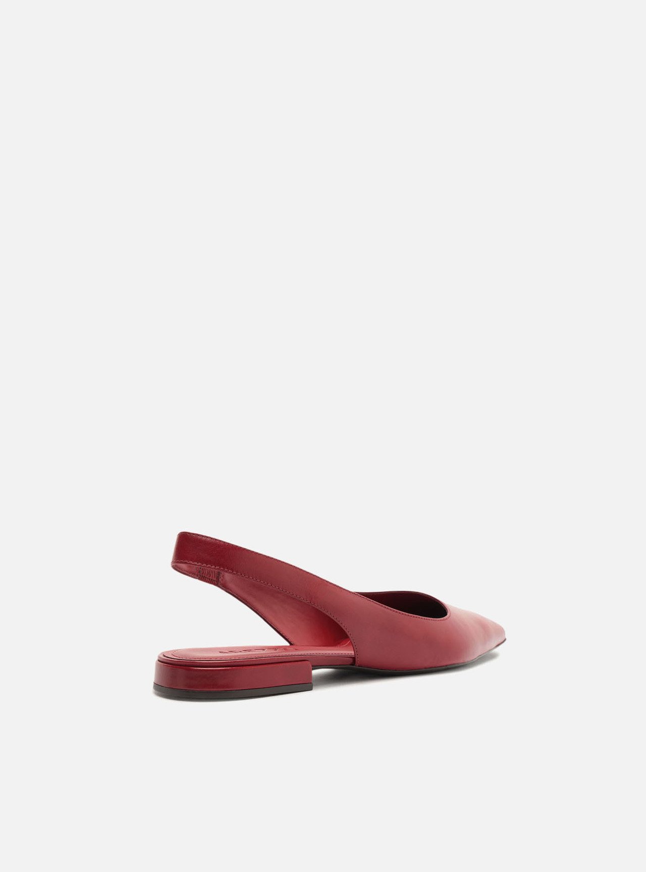Sapatilha Vermelha Couro Slingback Bico Fino — foto 3