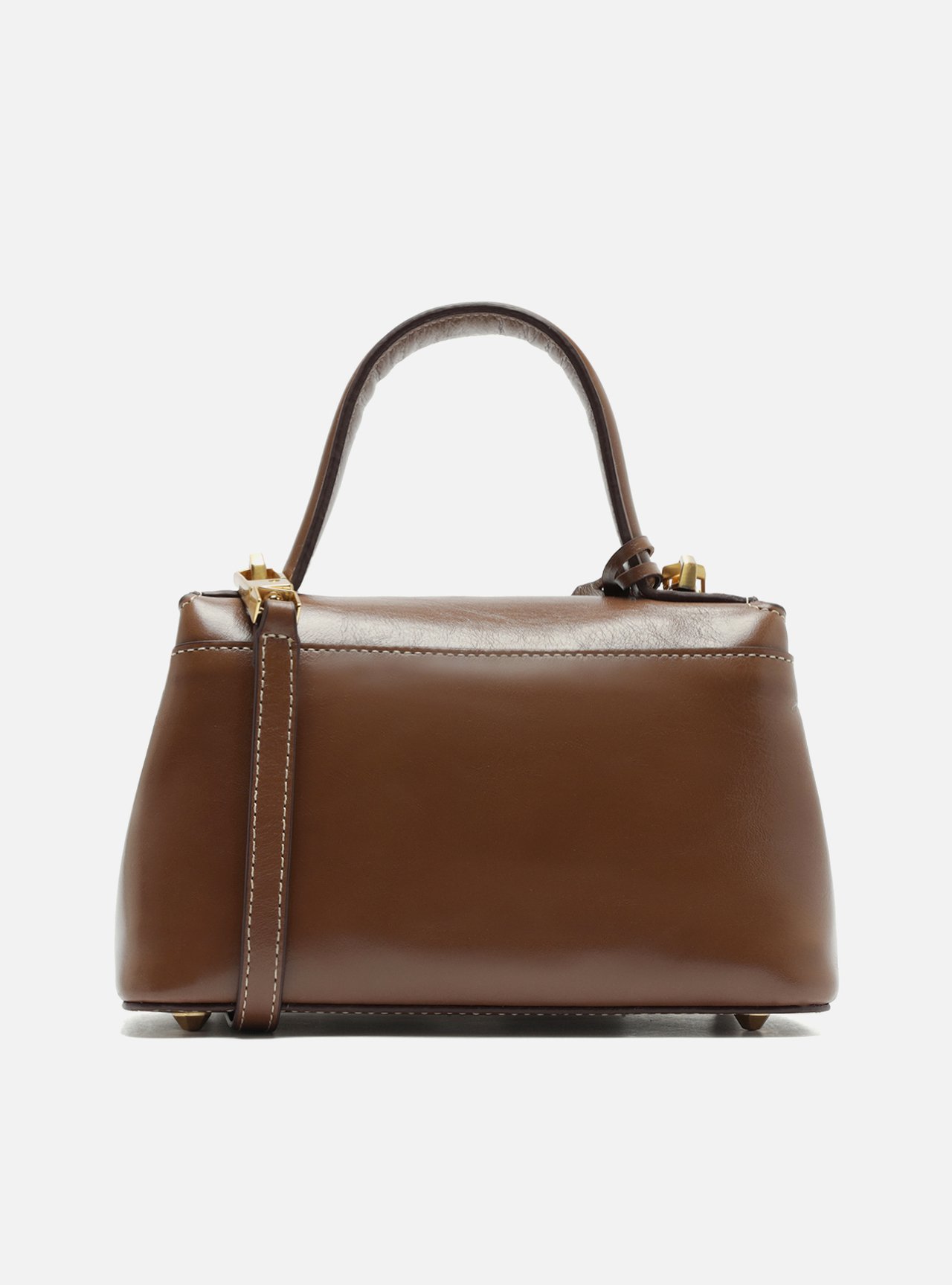 Tiracolo Marrom Couro Pequena Bag Charm Victória — foto 3