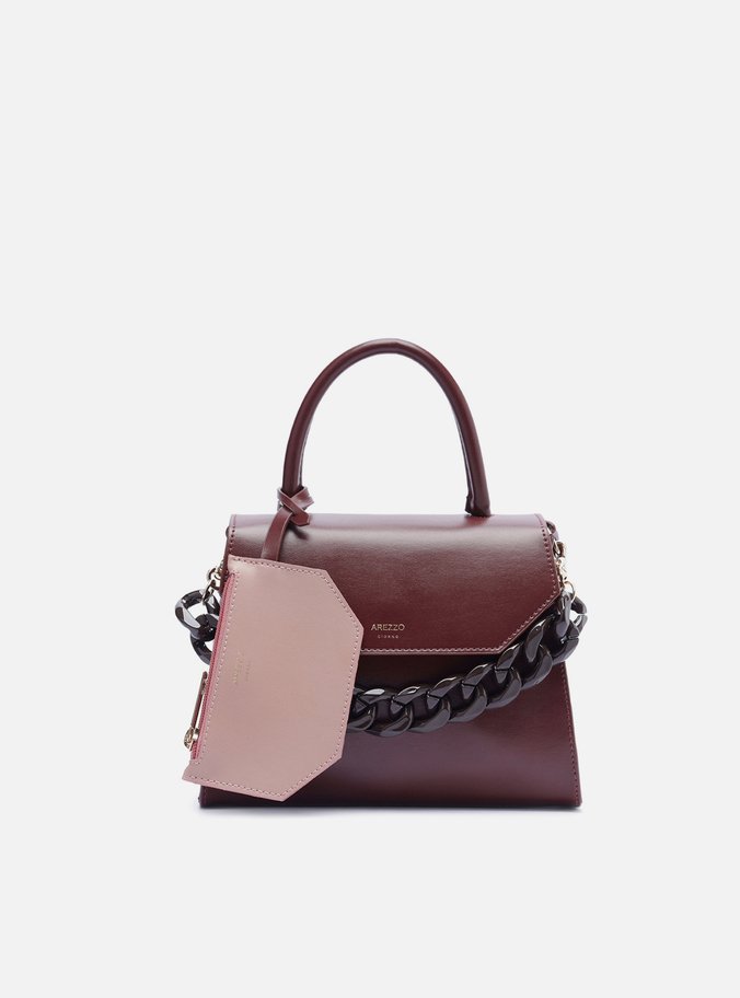 Bolsa Satchel Roxa Iara Média Rosa