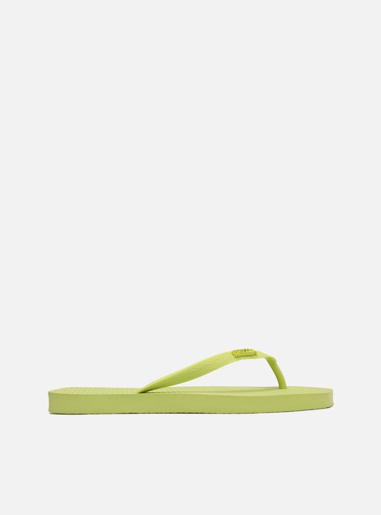 Chinelo de Dedo Verde Bico Quadrado Tiras Brizza