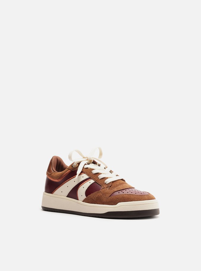 Tênis Marrom Multimaterial Amarração Mix Urban