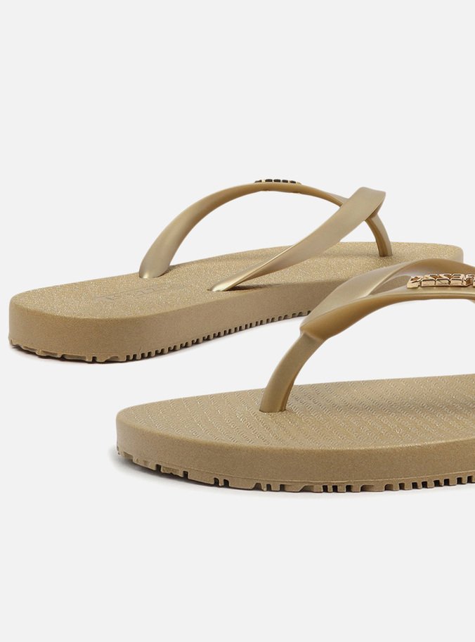 Chinelo de Dedo Dourado Brizza