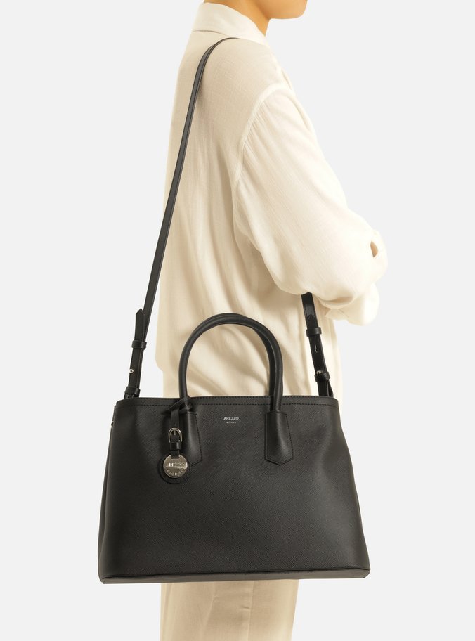 Bolsa Tote Preta Giorno Grande Bag Charm