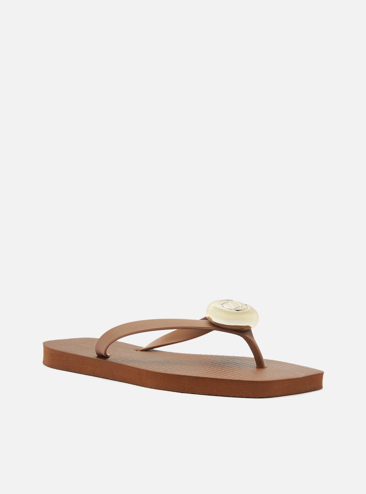 Chinelo de Dedo Marrom Square Metal Brizza — foto 2
