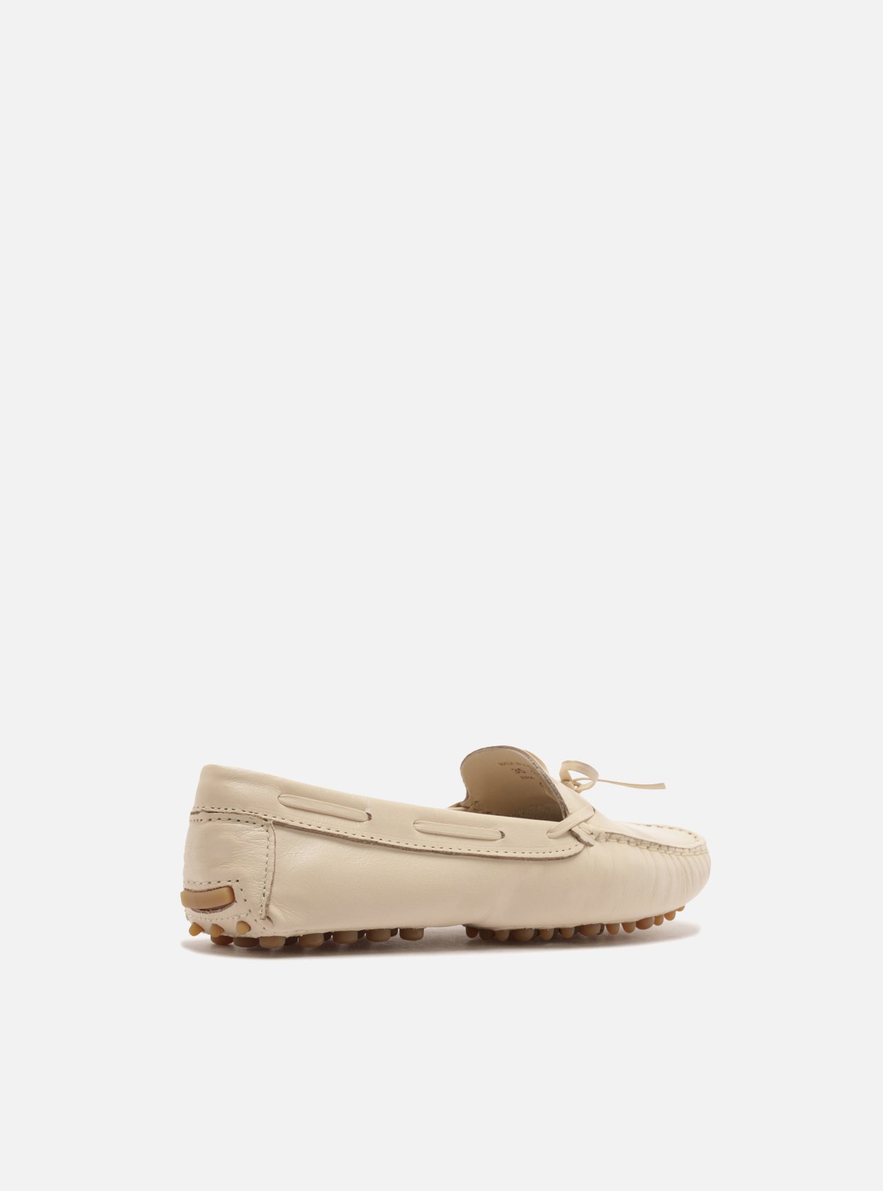 Mocassim Off-White Couro Sola Emborrachada Retrô — foto 3