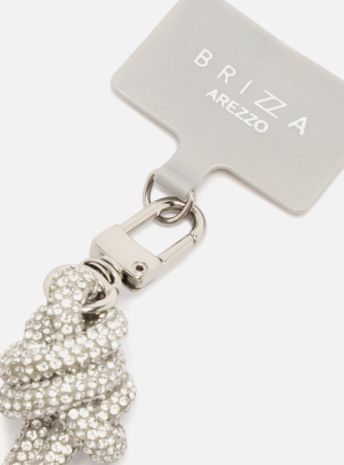 Cordão Celular Strass Prata