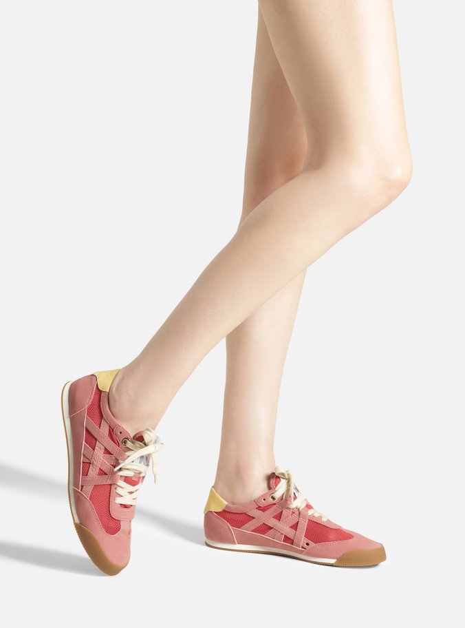 Tênis Rosa Camurça Tela Margot