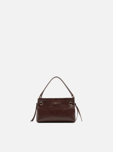 Arezzo — Bolsa Tote Marrom Pequena Metais