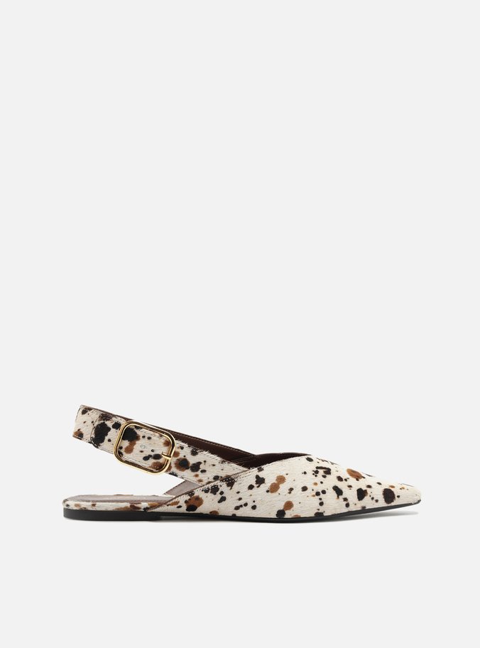 Sapatilha Animal Print Slingback Fivela