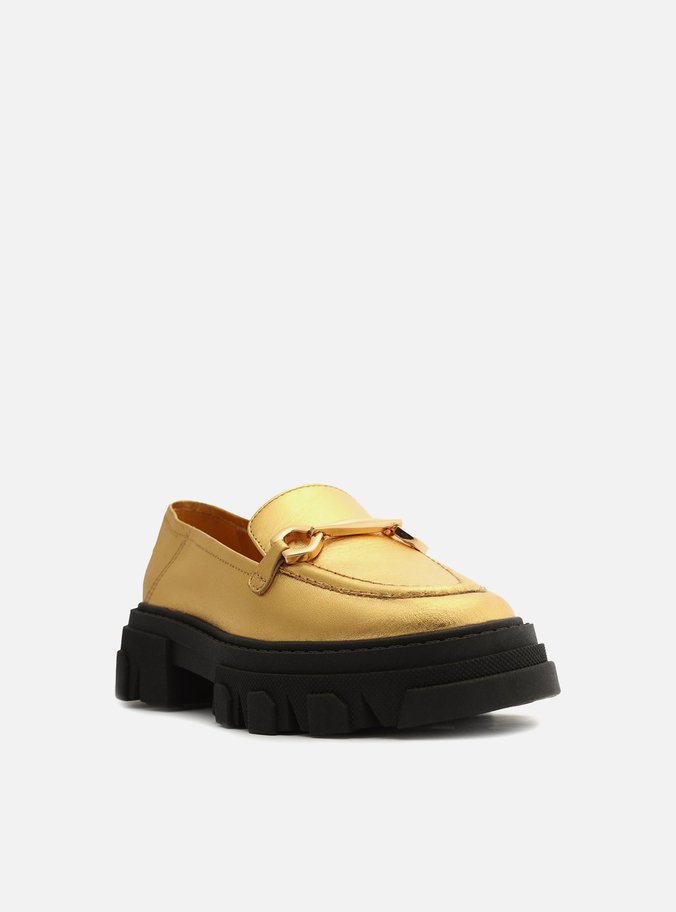 Mocassim Infantil Dourado Tratorado Bridão Bambini