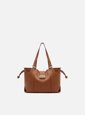 Bolsa Shopping Marrom Média
