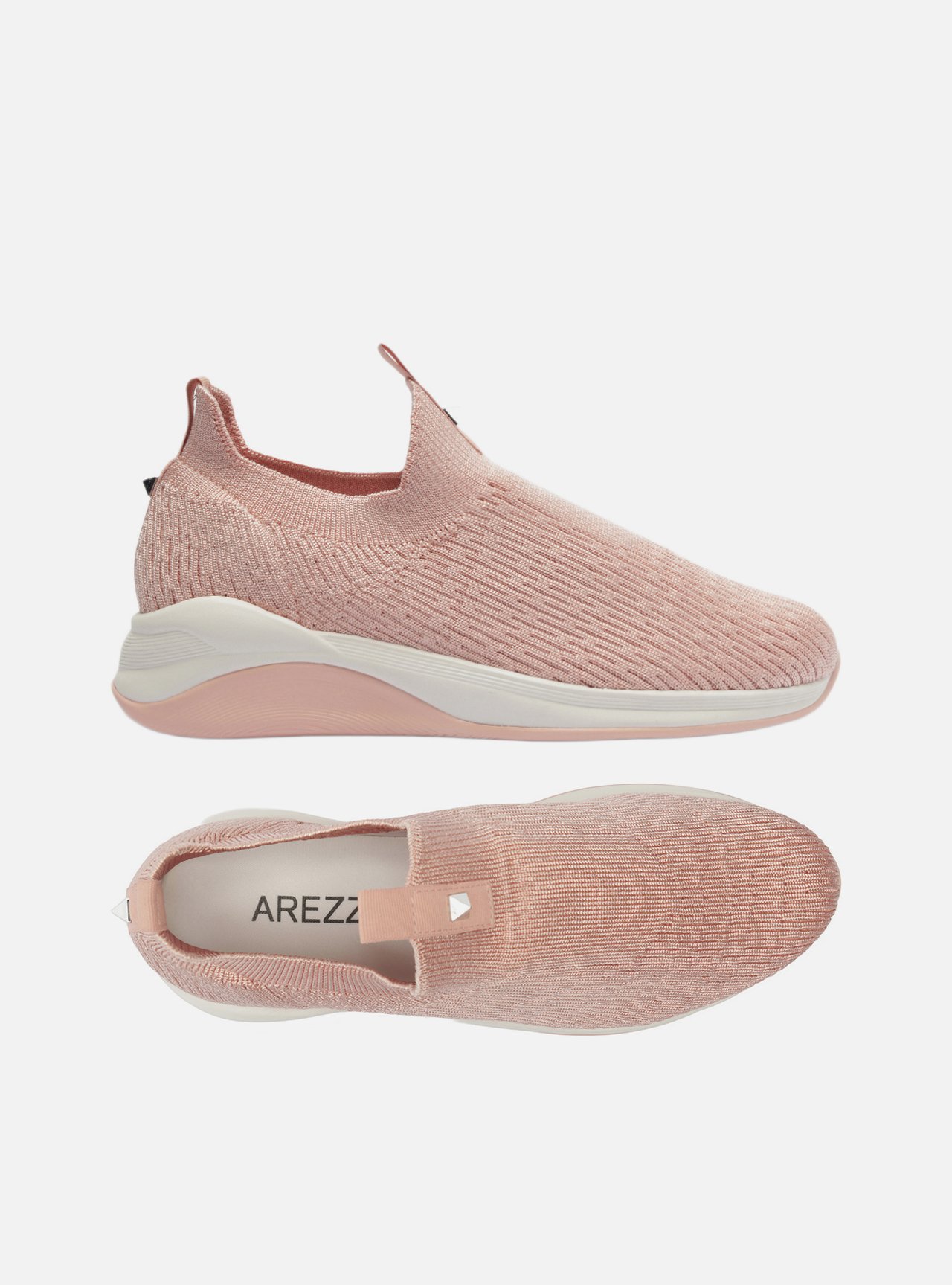 Tênis Rosa Knit Solado Esportivo — foto 5
