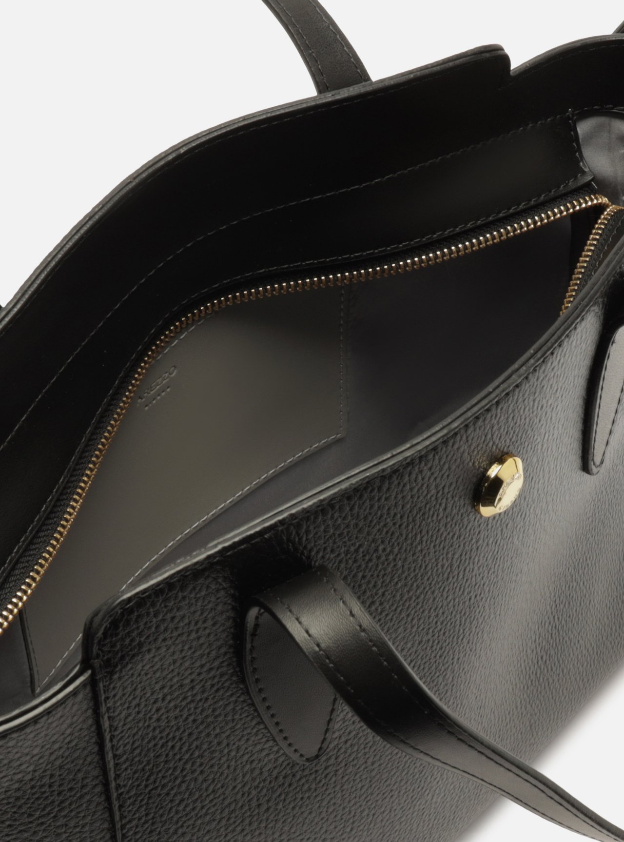 Bolsa Tote Preta Média Metais — foto 4