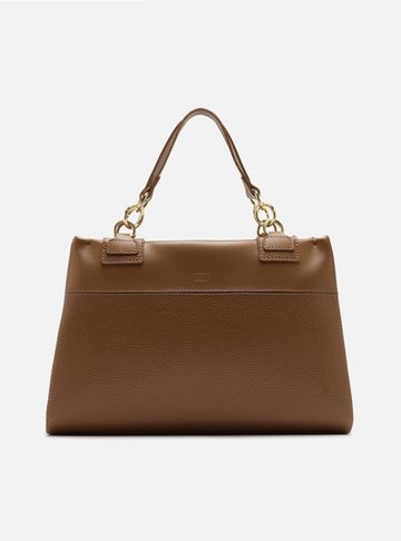 Bolsa Tote Marrom Texturizada Grande Básica