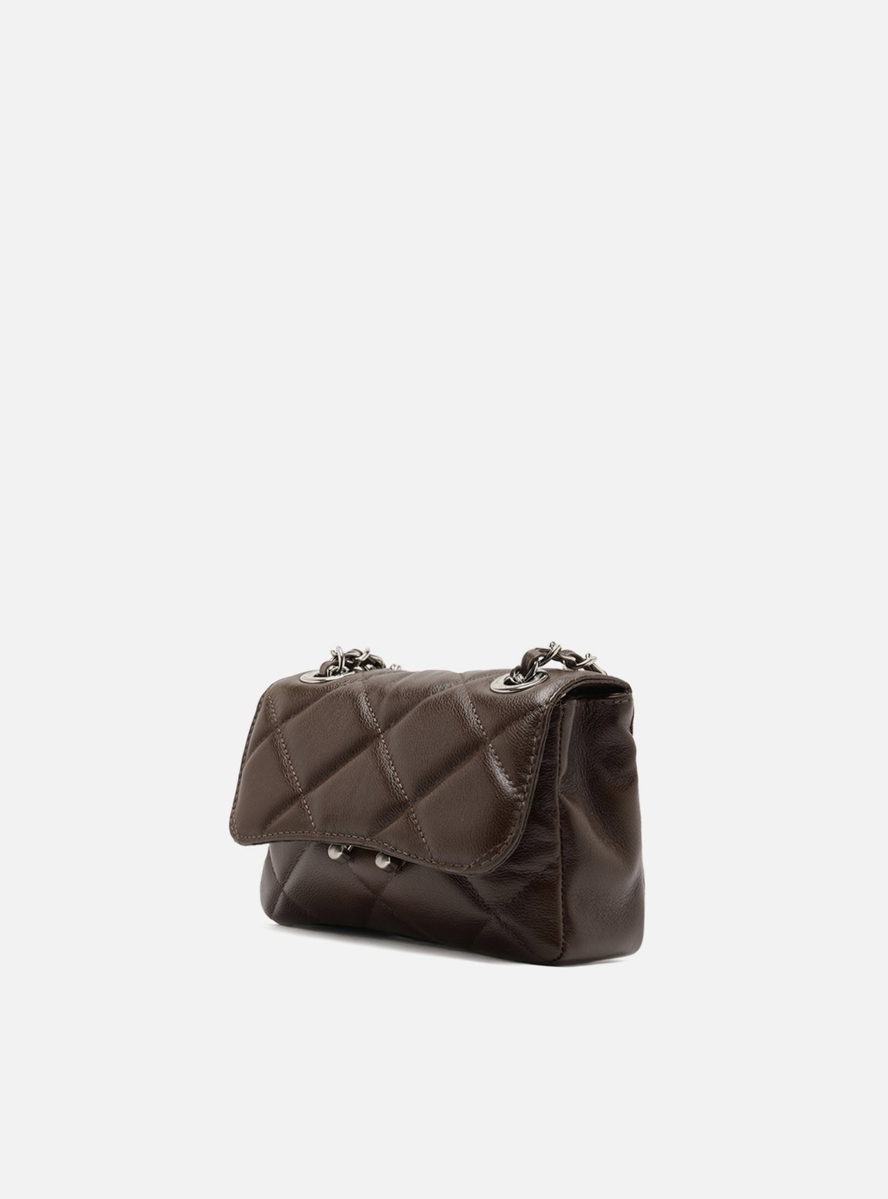 Bolsa Tiracolo Marrom Cocoa Couro Mizz Pequena — foto 2