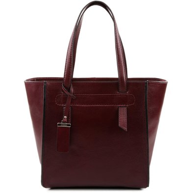Bolsa Shopping Couro Burgundy