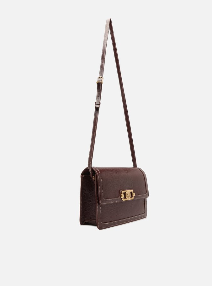 Bolsa Tiracolo Vermelha Couro  Média